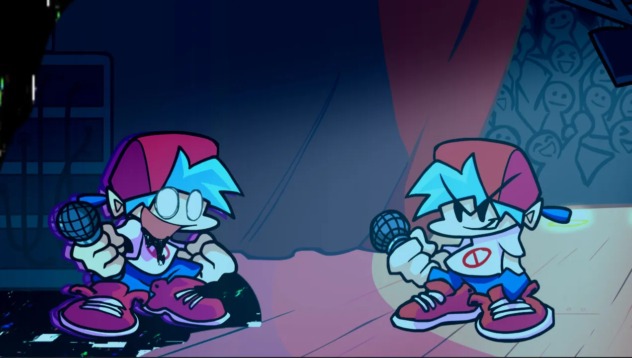 Arrow notes scrolling in FNF Blueballed V2