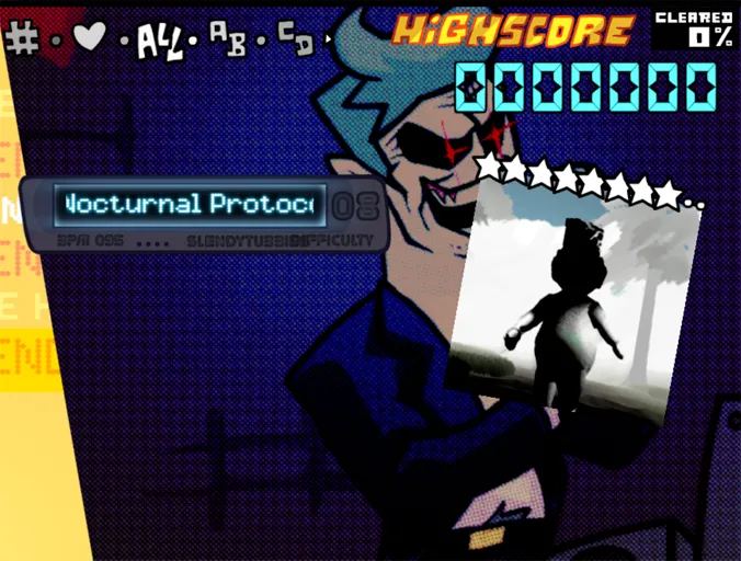 Tinky Winky chase sequence in fnf nocturnal protocol mod