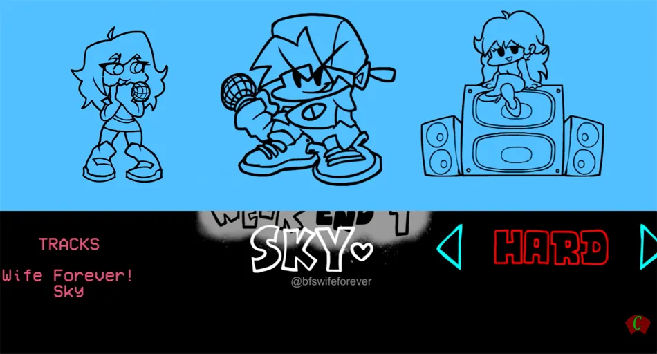 FNF Sky REBORN song and mode selection