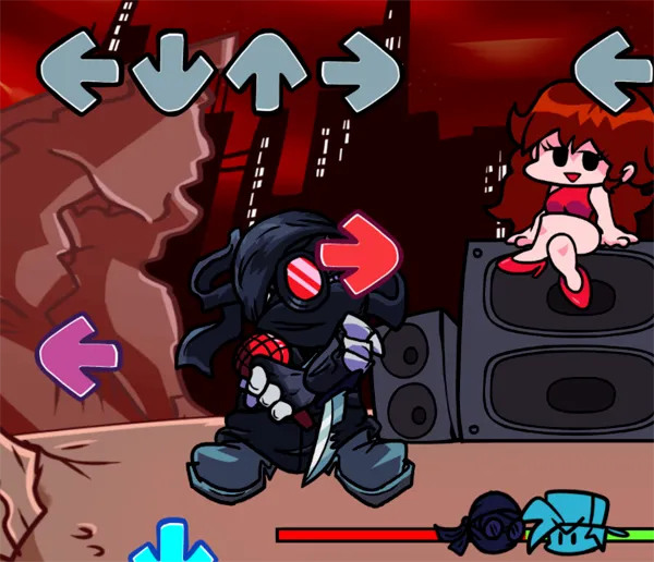 Arrow keys and controls in FNF Vs Accelerant Hank