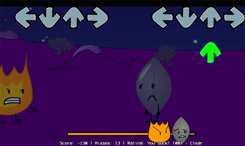 Rhythm battle with BFDI characters in FNF Vs. BFDI 26