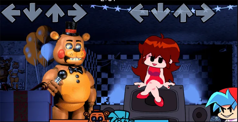 Arrow notes in FNF Vs. FNAF 2