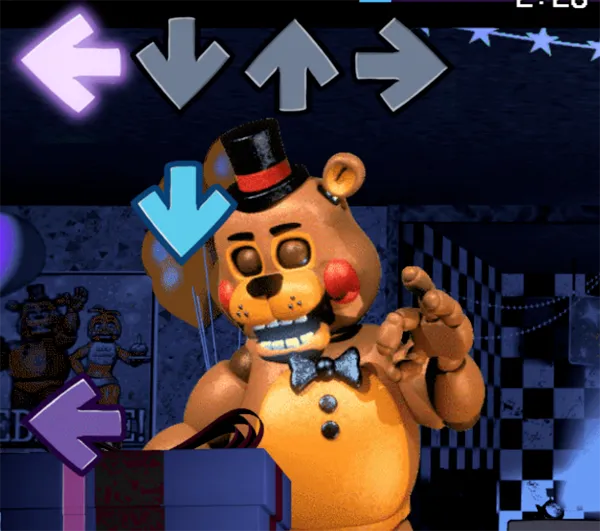 Controls and FNAF 2 mechanics in FNF Vs. FNAF 2