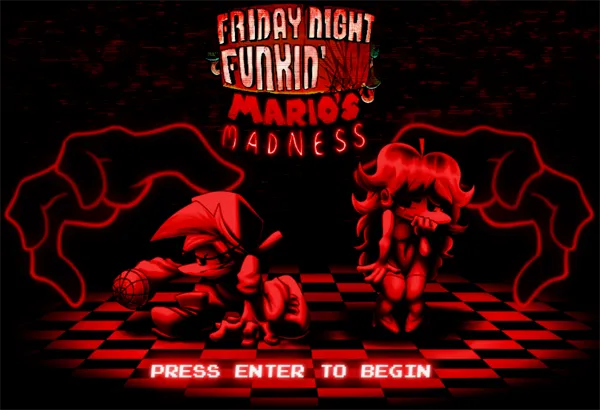 Arrow notes in FNF vs Mario's Madness V2