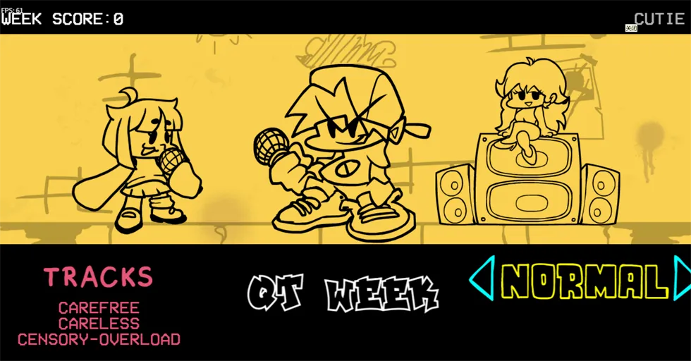 Story dialogue before a song in FNF vs QT mod