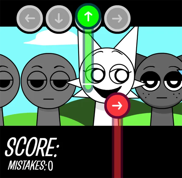 Arrow keys and controls in FNF vs Sprunki