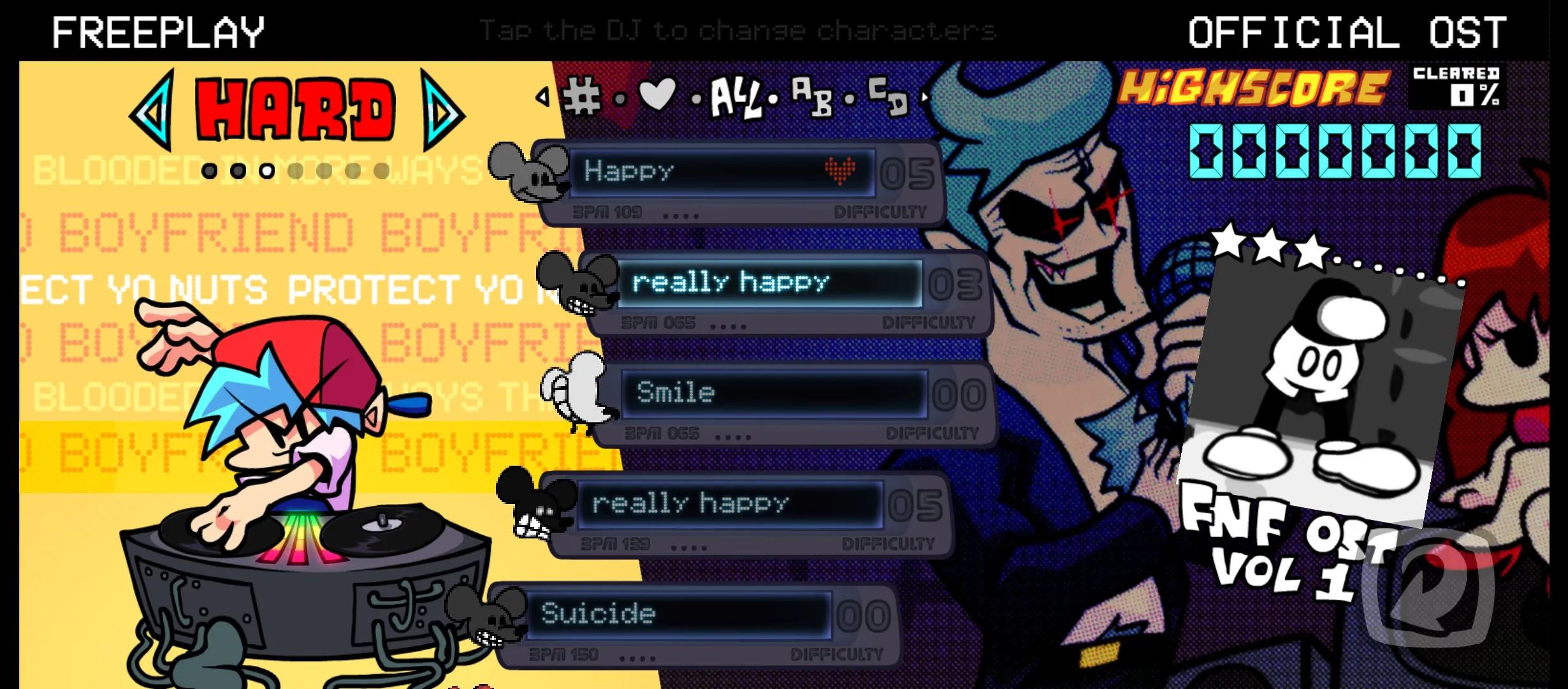 Arrow notes in FNF Vs. Suicide Mouse V2