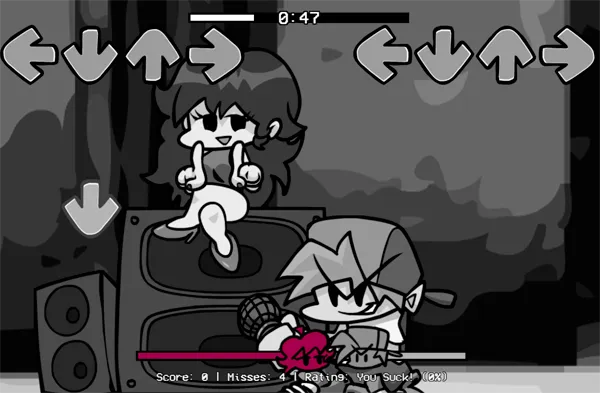 Arrow keys and controls in FNF Vs. Suicide Mouse V2