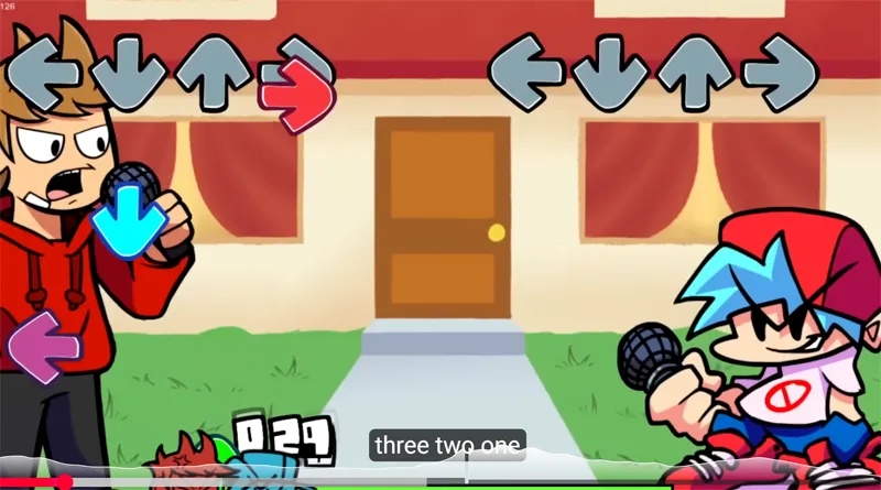 Hitting notes against Tord in fnf vs tord
