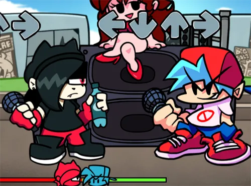 Arrow notes scrolling in FNF x Atsuover